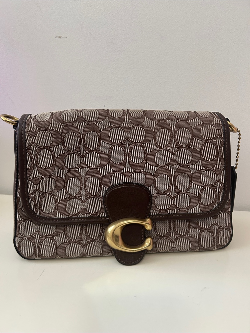 Coach || Brown Signature Jaquard Crossbody